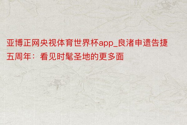 亚博正网央视体育世界杯app_良渚申遗告捷五周年：看见时髦圣地的更多面